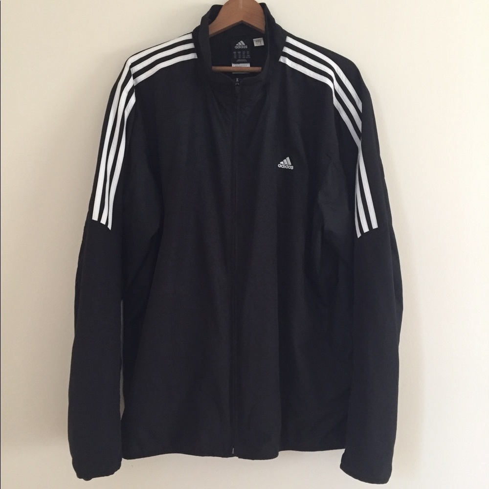 Adidas Black Windbreaker
